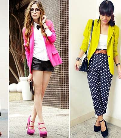 بالصور، لوكات مختلفة مع البلايزر الملونة لصيف 2013