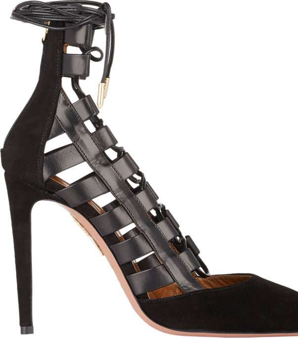 اعتمدي موضة حذاء الشرائط من Aquazzura