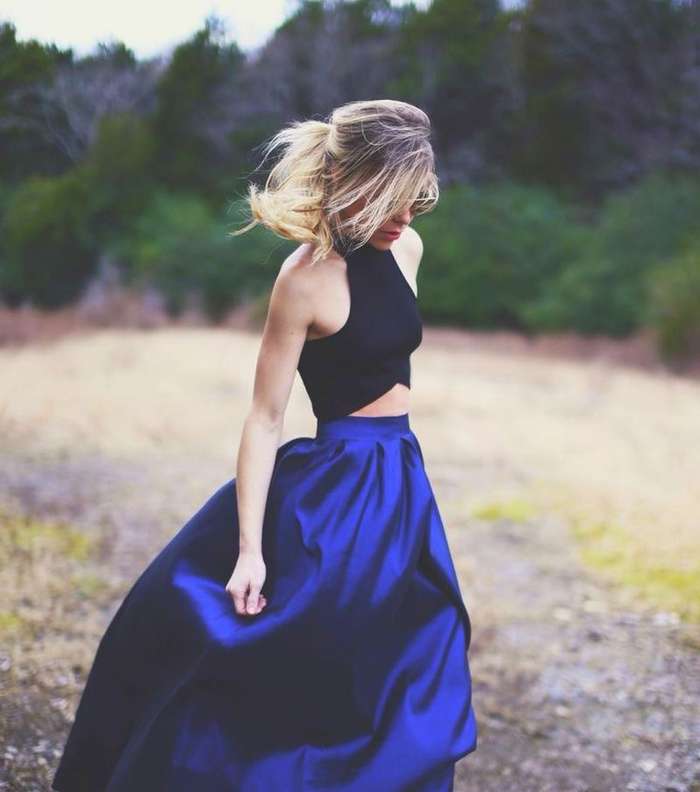 صور اجدد موديلات تنوره وبلوزه للسهرات