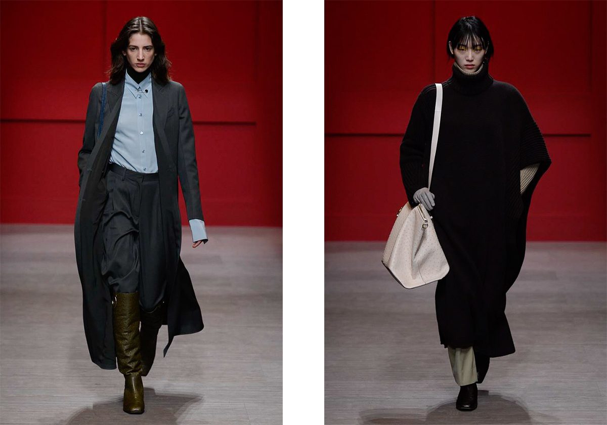 السروال الرسمي الواسع مع القميص الكلاسسيكي او الكنزة الطويلة جدا