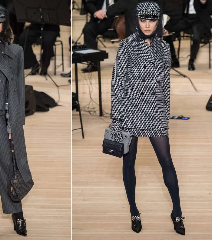القماش المقلم والمقطع بخطوط غير مستقيمة من CHANEL
