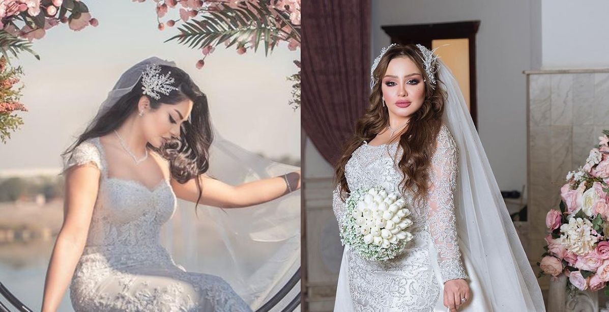 شهد الشمري وزينب حسوني بفستان الزفاف
