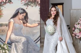 شهد الشمري وزينب حسوني بفستان الزفاف