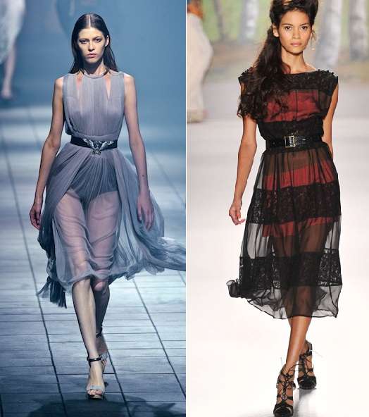 موضة الملابس الشفافة في صيف 2012