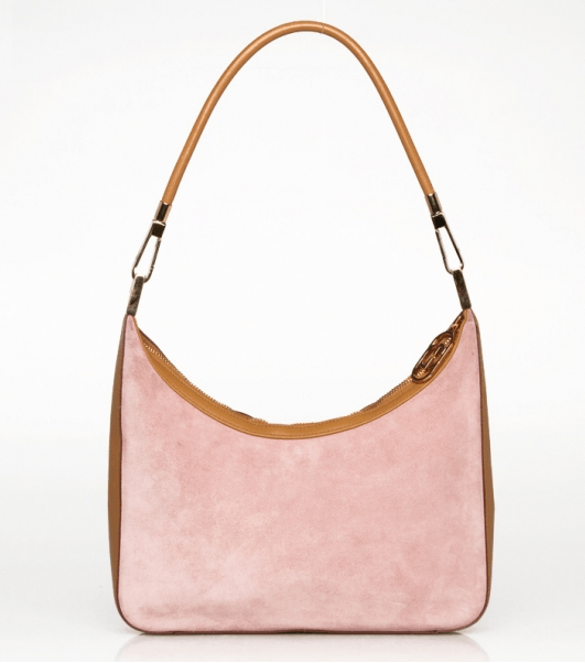 حقيبة Gucci Small Suede Pink Hobo الزهرية