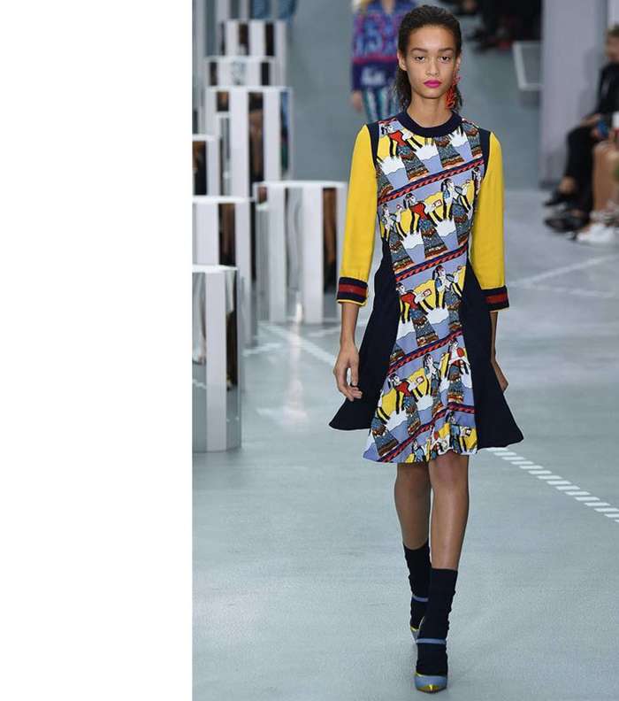 الفستان المطبع بقصة الـ Flare من ماري كاترانتزو