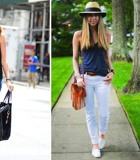 ارتدي القمصان الواسعة والعادية مع السراويل 