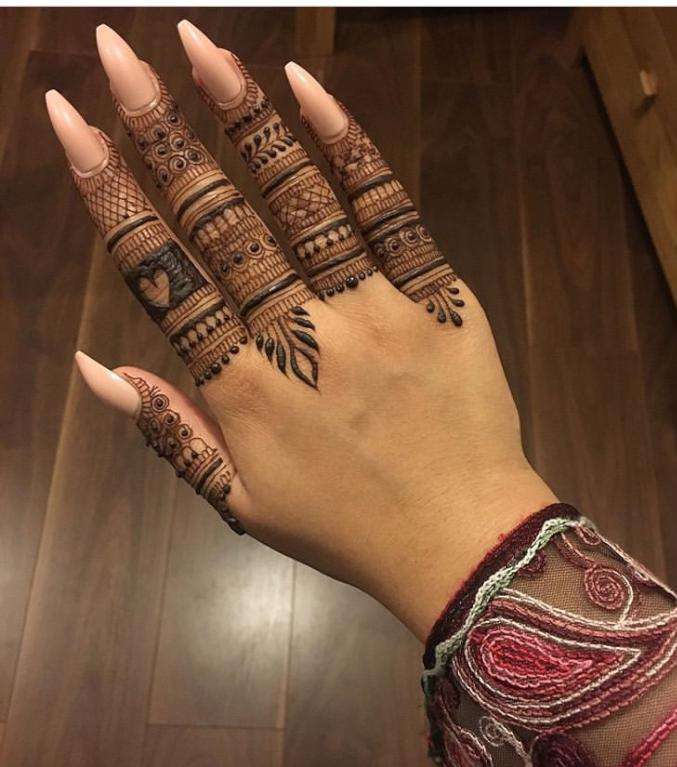 صور اجمل نقش حناء اماراتي اصابع