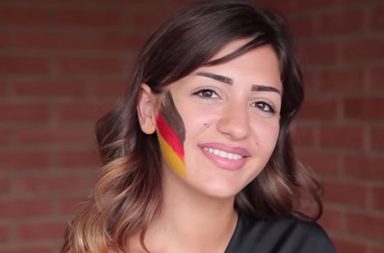 خطوات مكياج بالوان العلم الألماني