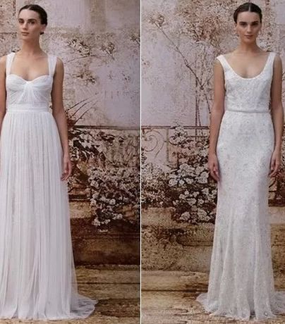 تنانير ضيّقة كلاسيكيّة لعروس Monique Lhuillier
