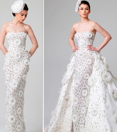 صور اجمل فساتين الزفاف لعروس راني زاخم 