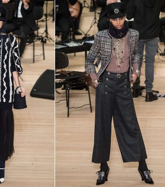 تنورة التول او سروال الـ Culotte والكنزات الصوفية من صيحات ازياء CHANEL الجديدة