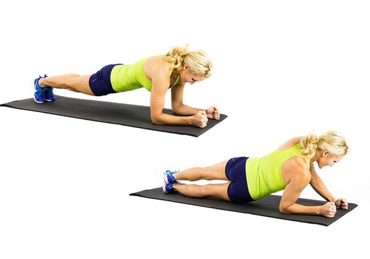 Plank with Hip Drop