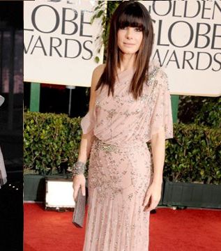 نانسي عجرم في ساندرا بولوك البيج والمزخرف