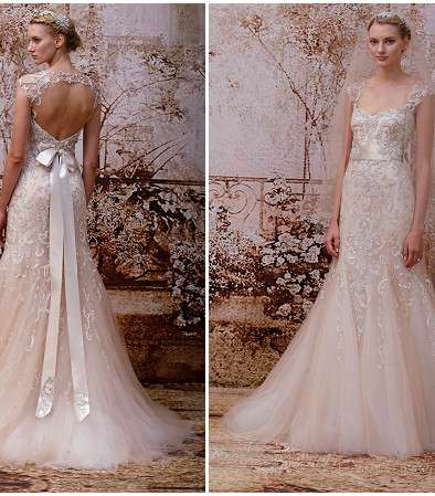 من مجموعة فساتين زفاف من Monique Lhuillier لشتاء 2014