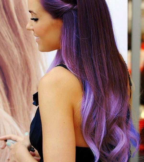 الصبغة بتدرجات اللون البنفسجي