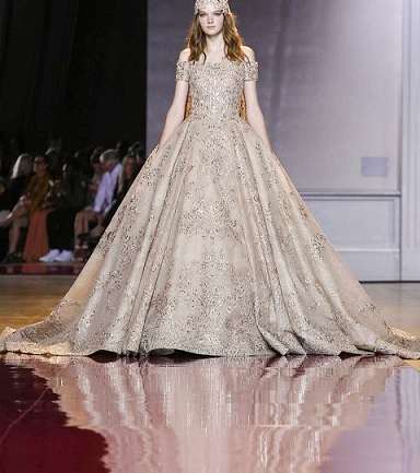 تعرفي على فستان عرس من توقيع زهير مراد من اسبوع الازياء الراقية الباريسي