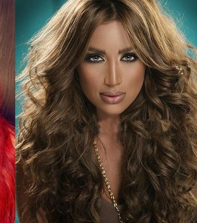 مايا دياب بالاحمر والكستنائي
