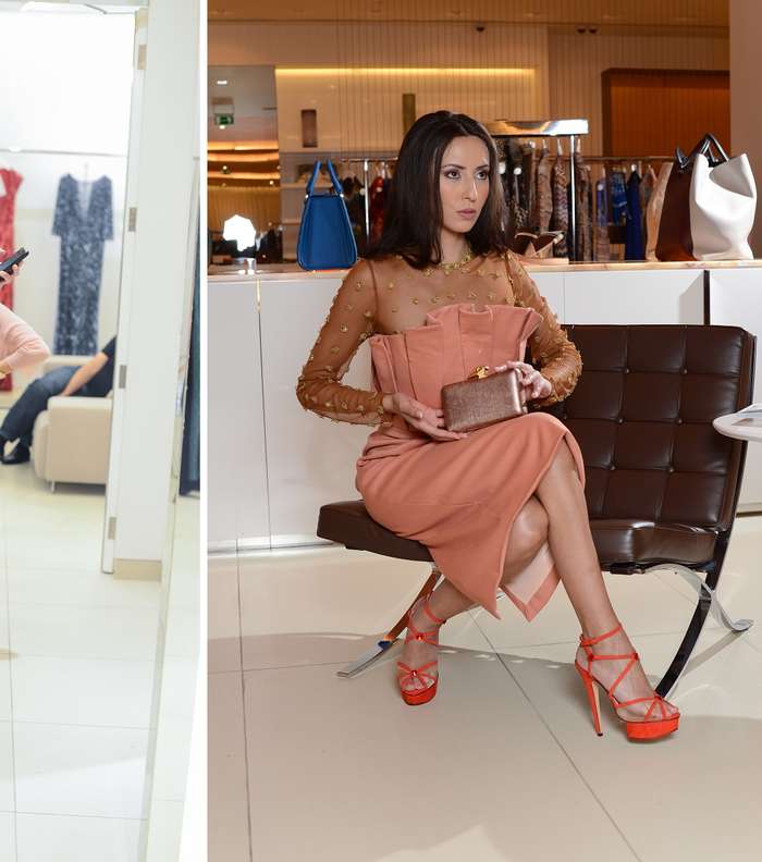 فستان من تصميم مادية الشارقي وحذاء من شارلوت أوليمبيا من Boutique 1