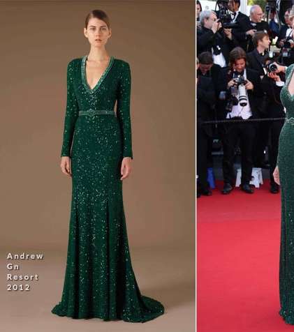 Sylvie Tellier بفستان ترتر من Andrew Gn في مهرجان كان 2013