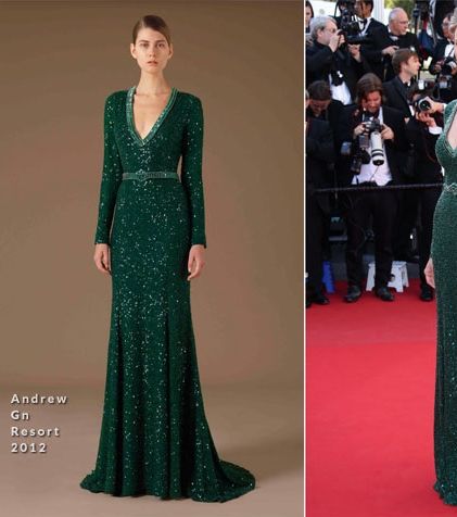 Sylvie Tellier بفستان ترتر من Andrew Gn في مهرجان كان 2013
