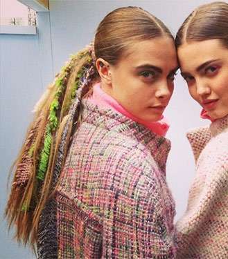 ذيل الحصان وظلال العيون الملونة مع CHANEL
