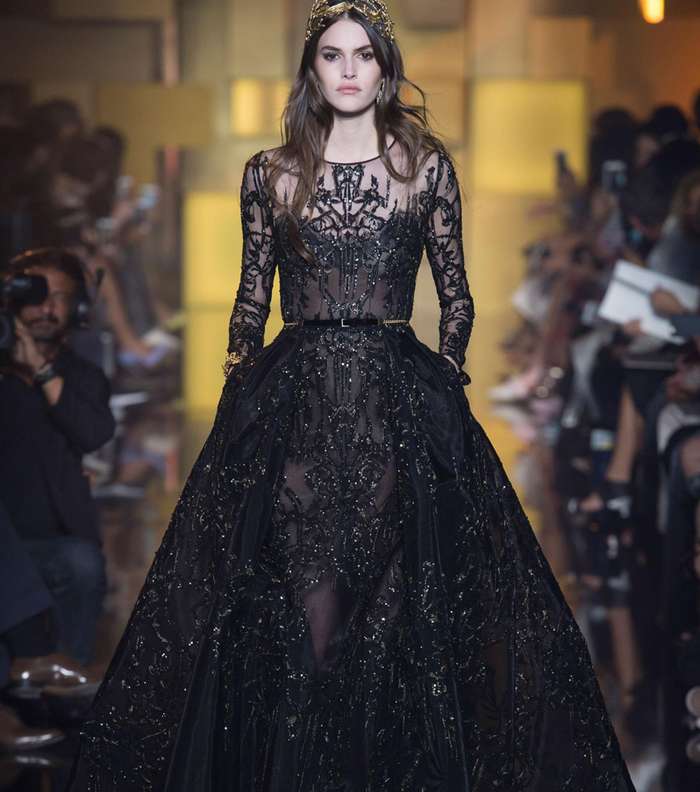 فستان سهرة اسود موضة 2016