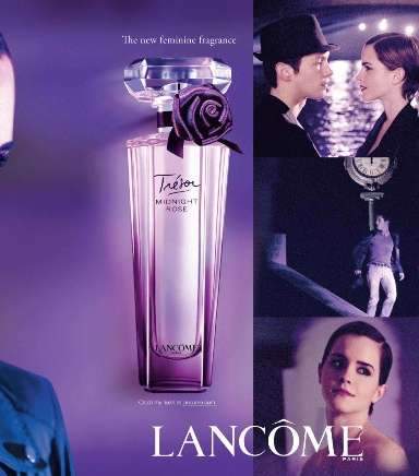 إيما واتسون وجه Trésor Midnight Rose من لانكوم