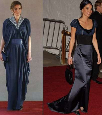 الأسود والكحلي من الألوان التي تختارها الملكة رانيا لفساتينها