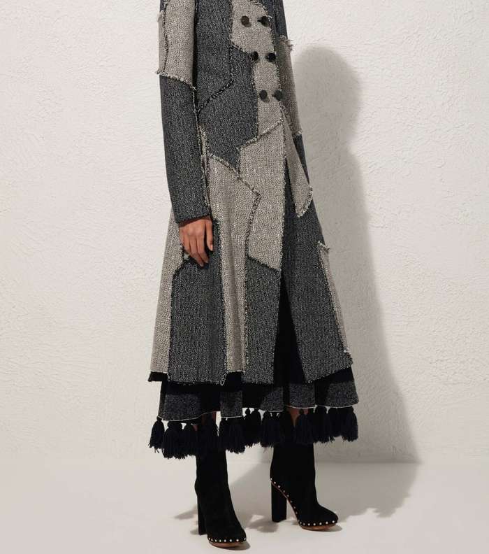 موضة معطف التويد بطبقات الاقمشة من Proenza schouler لما قبل خريف 2016