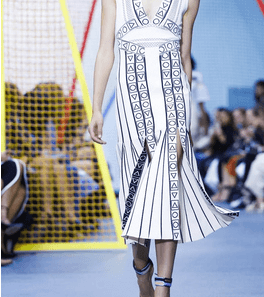 موضة الفستان المثني ومتوسط الطول من بيتر بيلوتو لصيف 2016