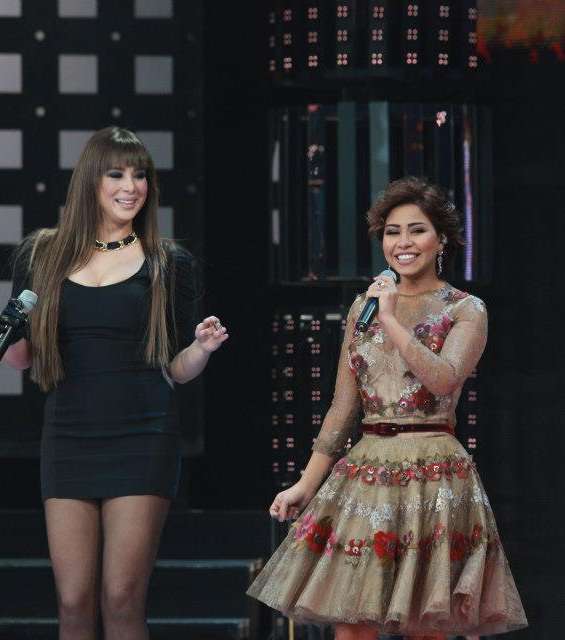 فستان شيرين عبد الوهاب في برنامج ديو المشاهير