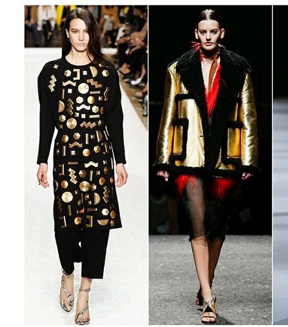 موضة الأزياء الذهبية