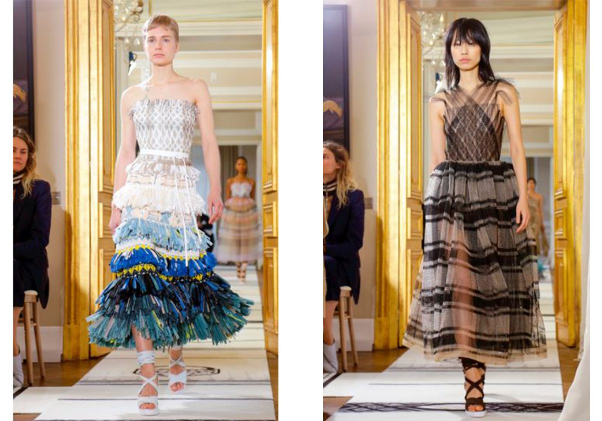 فستان التول الشفاف او فستان بطبقات الشراريب الملونة