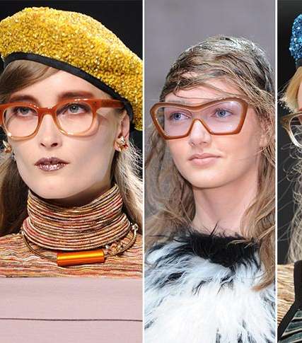من صيحات الموضة لشتاء 2015، النظارات الشمسية بالإطار الشفاف