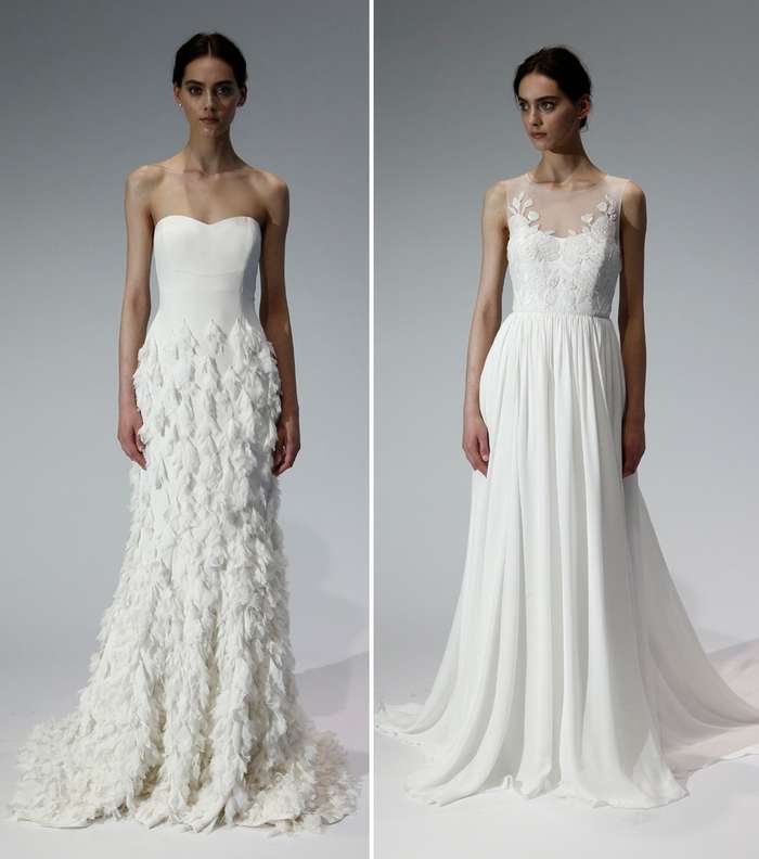 الأبيض الناصع عنوان فساتين زفاف Nicole Miller