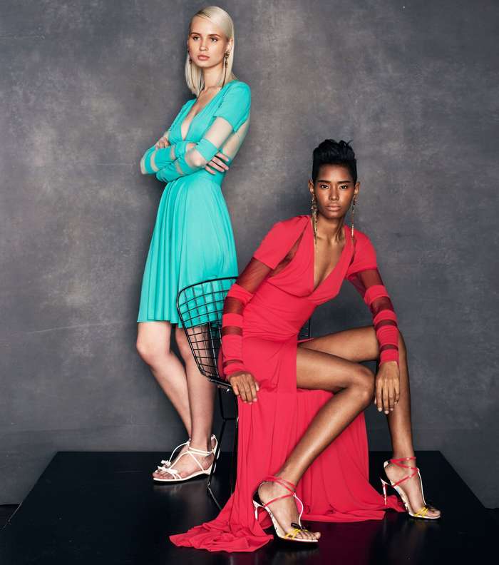 الفساتين باكمام التول الشفافة واسلوب الـ Cut out من نعيم خان