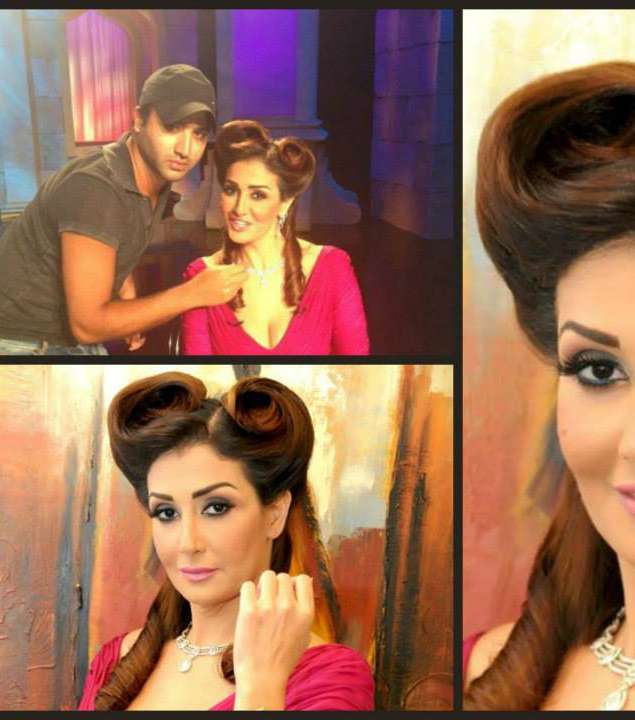 غادة عبد الرازق...غرابة التسريحة ورقي الماكياج 