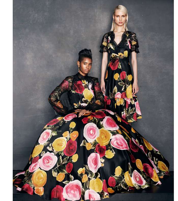 الفساتين المطبعة بالورود من نعيم خان Resort 2018