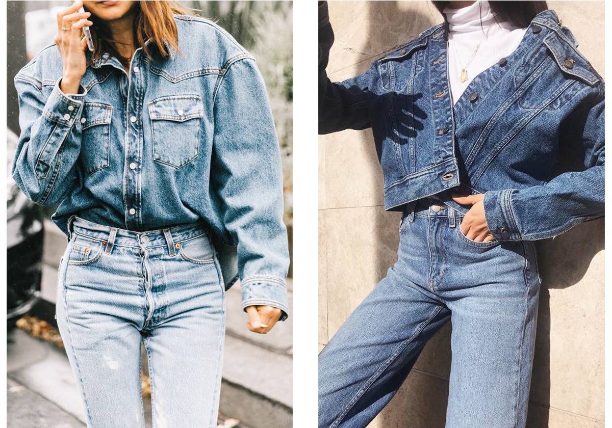 سترة الدنيم موضة مع الجينز