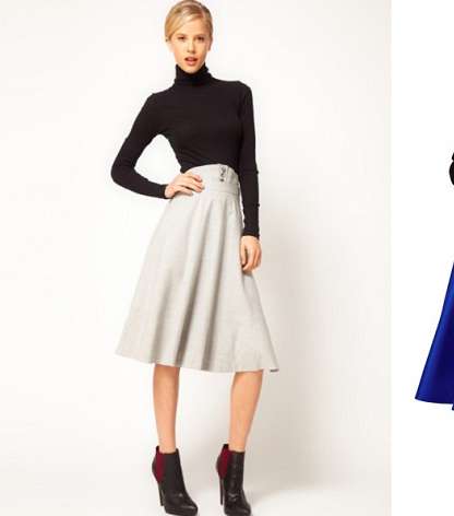 موضة التنورة المتوسطة الطول Midi Skirt