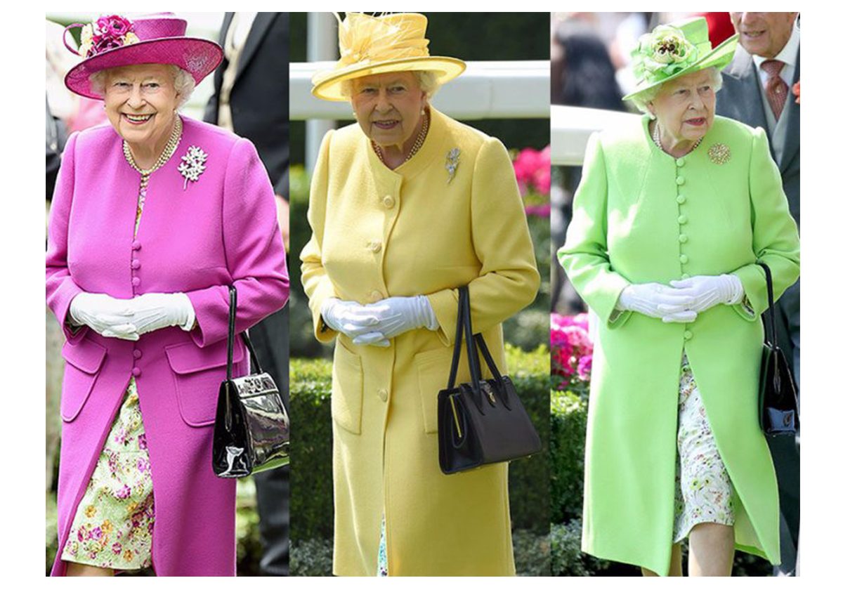 الملكة اليزابيت تختار ملابسها دائما بالوان النيون