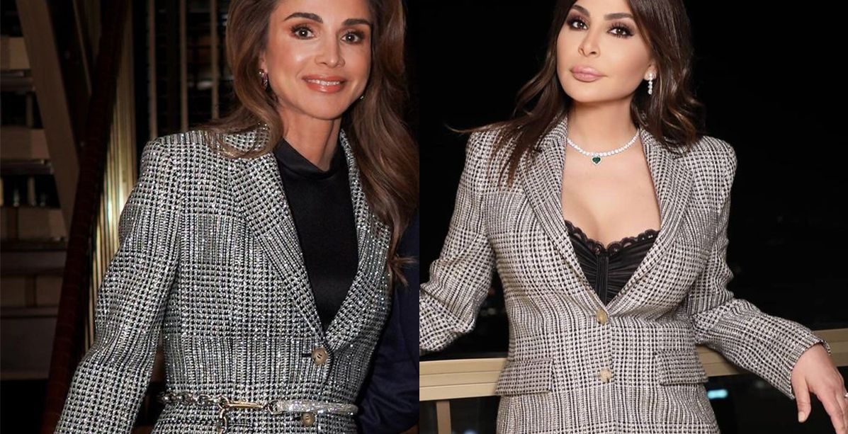 الملكة رانيا واليسا بالبدلة نفسها والاثنتان ترتكبان الاخطاء في تنسيقها