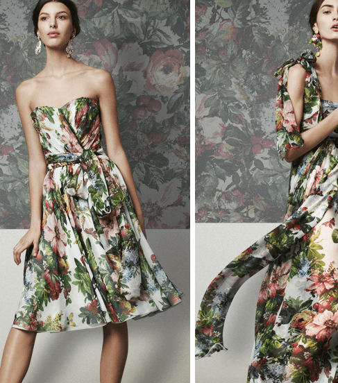 فساتين الشيفون المطبّعة من Dolce & Gabbana