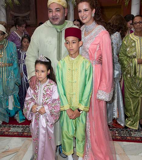 عائلة الملك محمد السادس في حفل الزفاف 