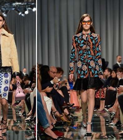 ظهور النقشات المختلفة خلال العرض 