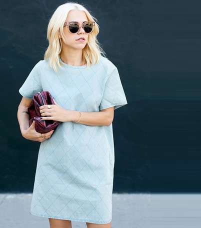 بالصور، اليك موضة فستان الجينز لصيف 2015