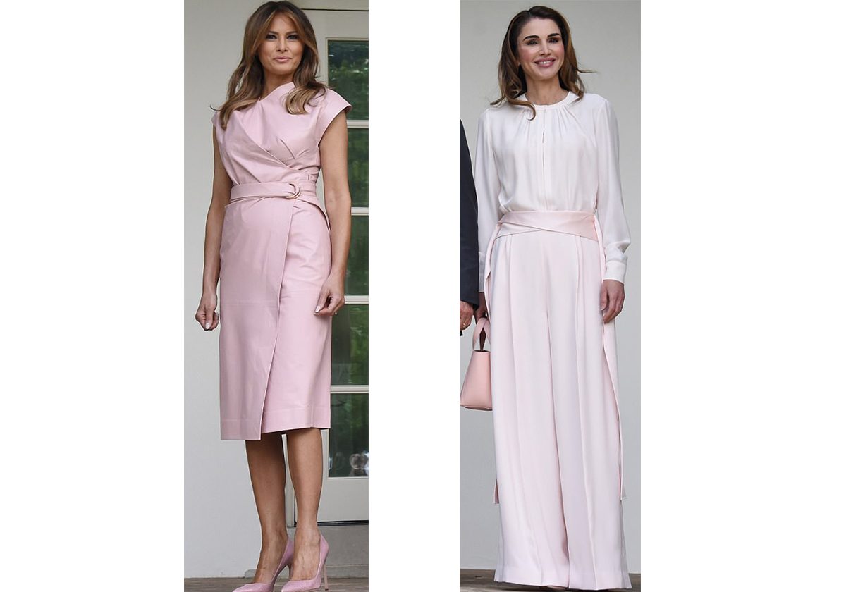 الملكة رانيا تلتقي ميلانيا ترامب بلوك زهري