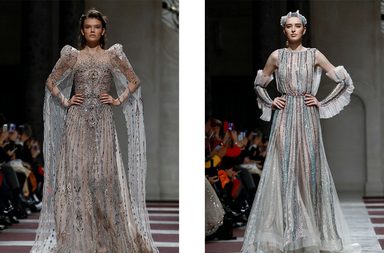 فساتين زياد نكد المزينة بالشك