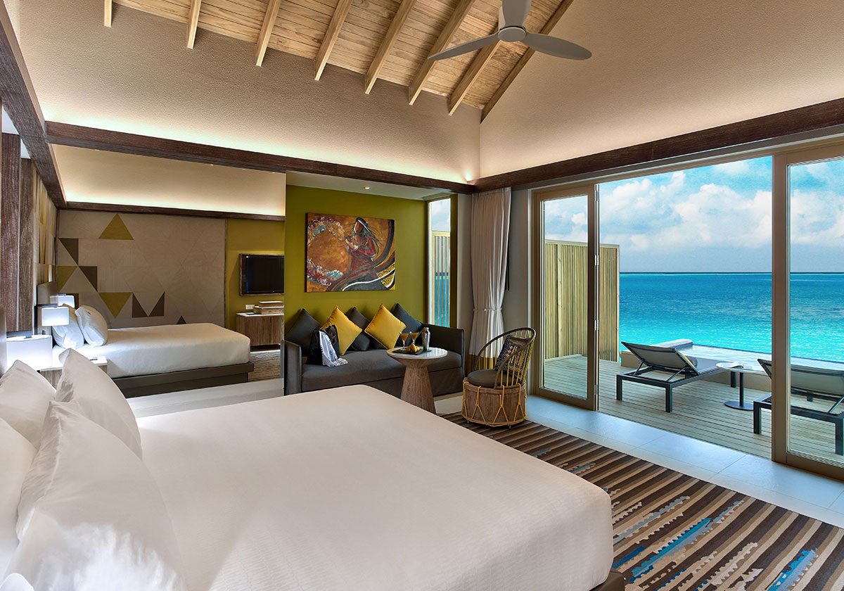 غرف فندق منتجع هارد روك جزر المالديف